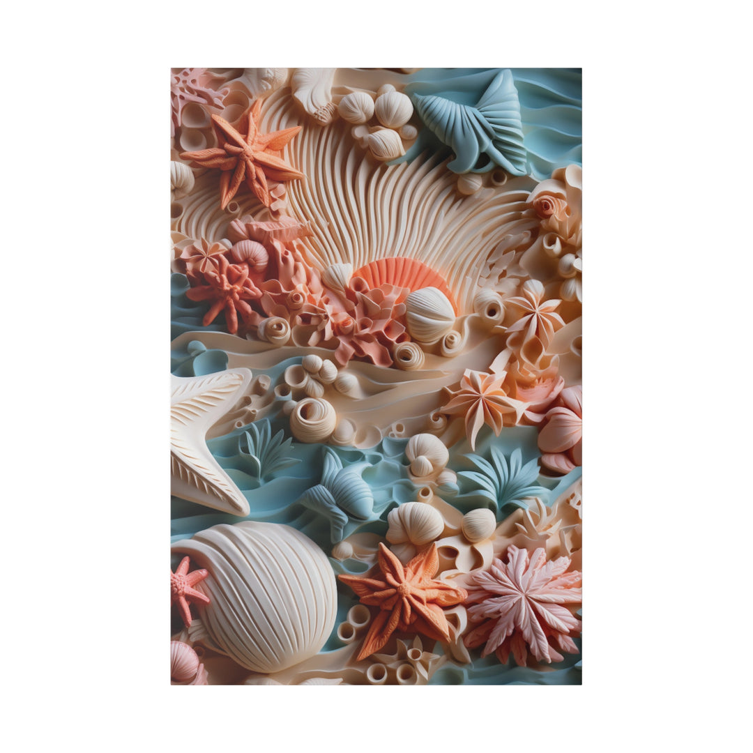 Elevate Your Seaside Decor with Coral Dreams Canvas Art Matte Canvas, Stretched, 0.75"