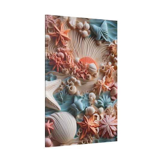 Elevate Your Seaside Decor with Coral Dreams Canvas Art Matte Canvas, Stretched, 0.75"