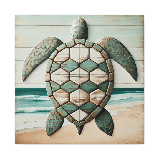 Capture Coastal Serenity with Turtle Wall Art, Canvas, Stretched, 1.25"