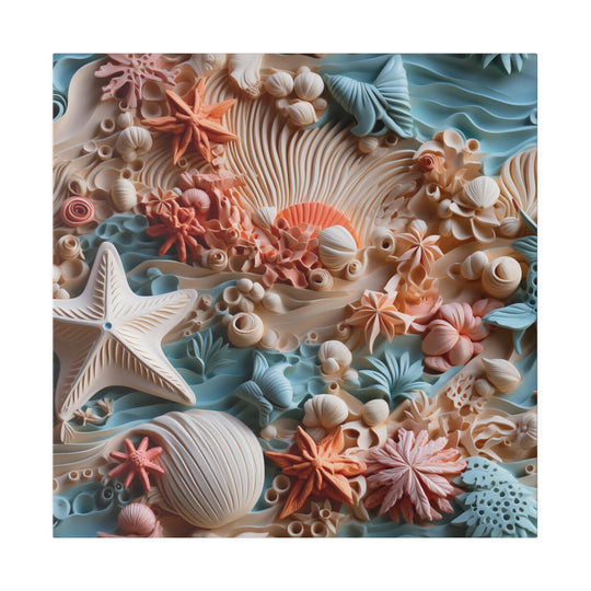 Elevate Your Seaside Decor with Coral Dreams Canvas Art Matte Canvas, Stretched, 0.75"