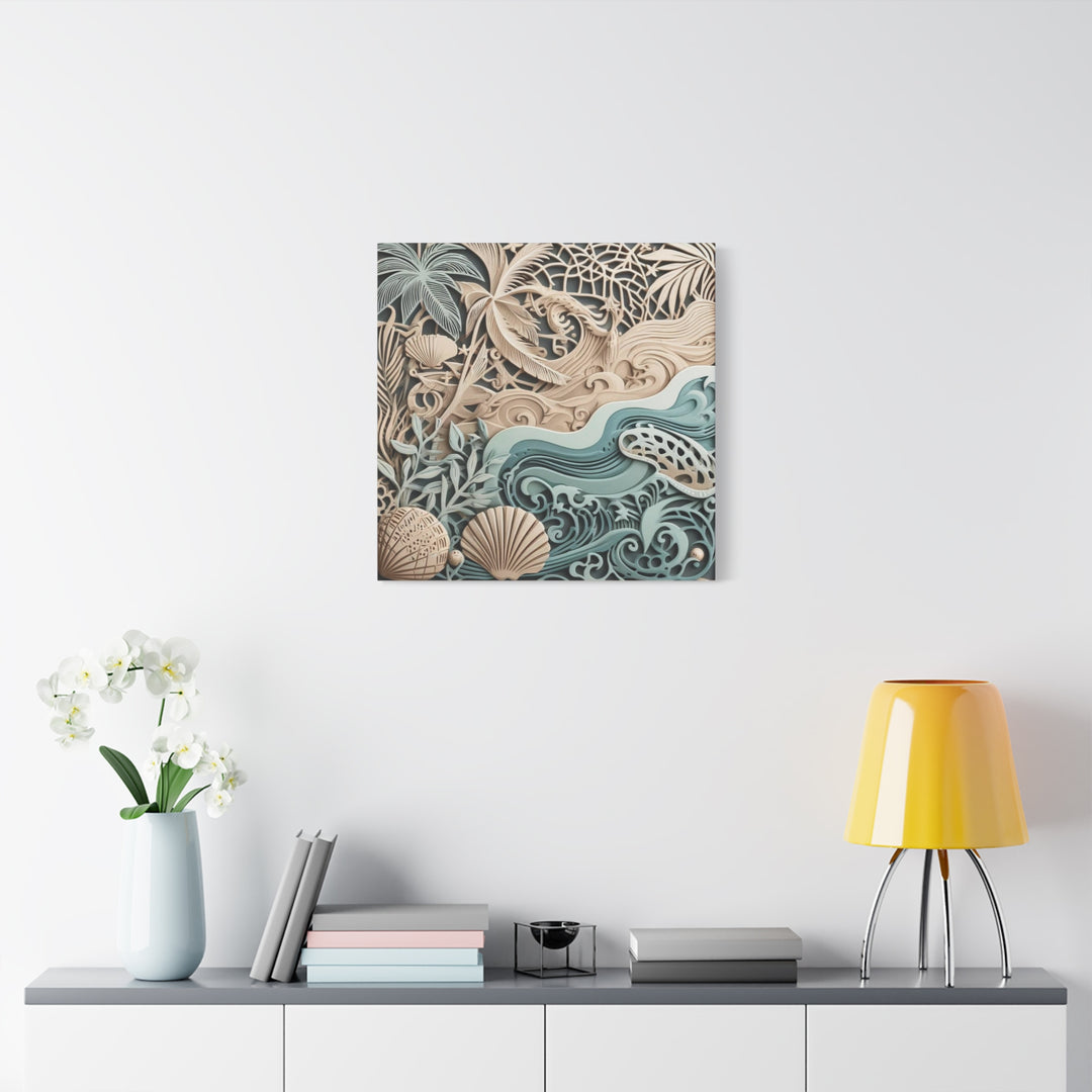 Seashell Symphony Matte Canvas – Coastal Elegance by Lucas IslanderStretched, 1.25"