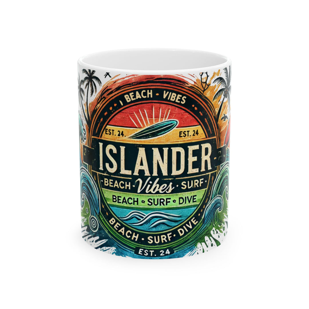 Sip Island Vibes with Our BPA-Free Ceramic Mug, (11oz, 15oz)