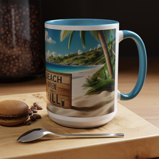 Unwind with the Beach Brew and Chill Ceramic Mug