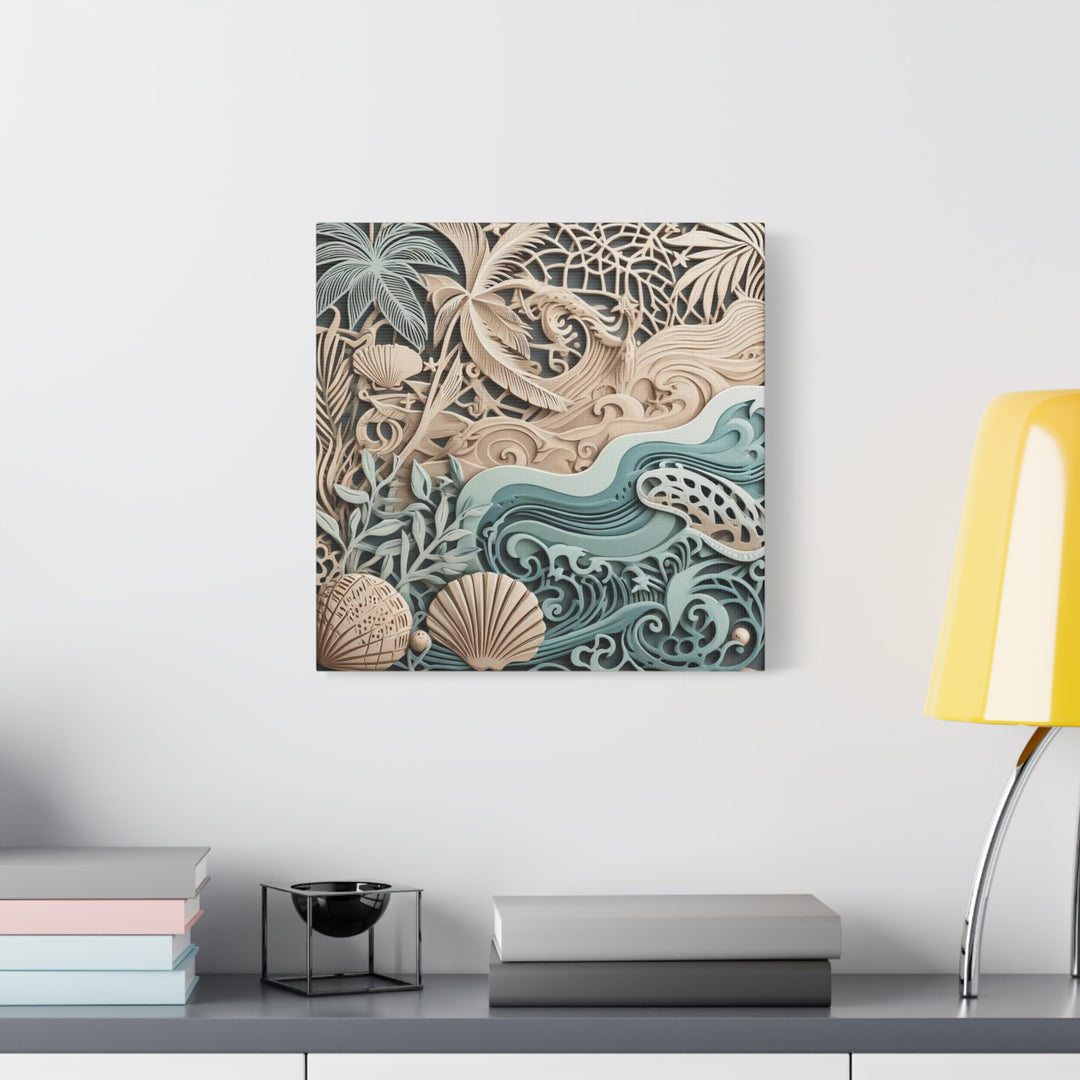 Seashell Symphony Matte Canvas – Coastal Elegance by Lucas IslanderStretched, 1.25"