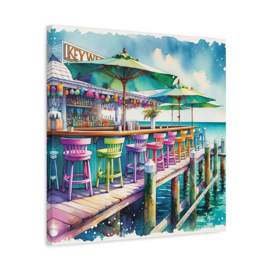 Transform Your Space with Spectrum Pier: Key West Esprit Canvas | Coastal Art Canvas, Stretched, 1.25"