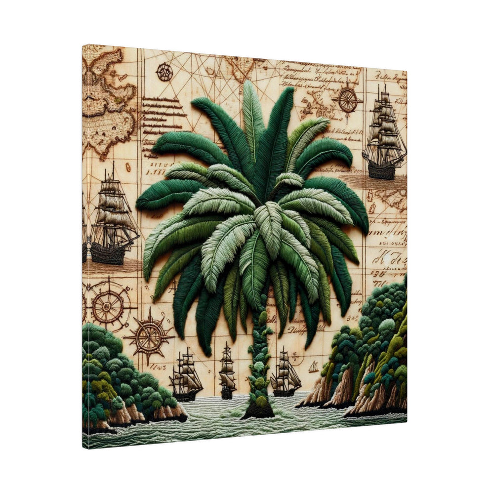 Tropical Palm Tree: A Journey Through Time Canvas, Stretched, 0.75"