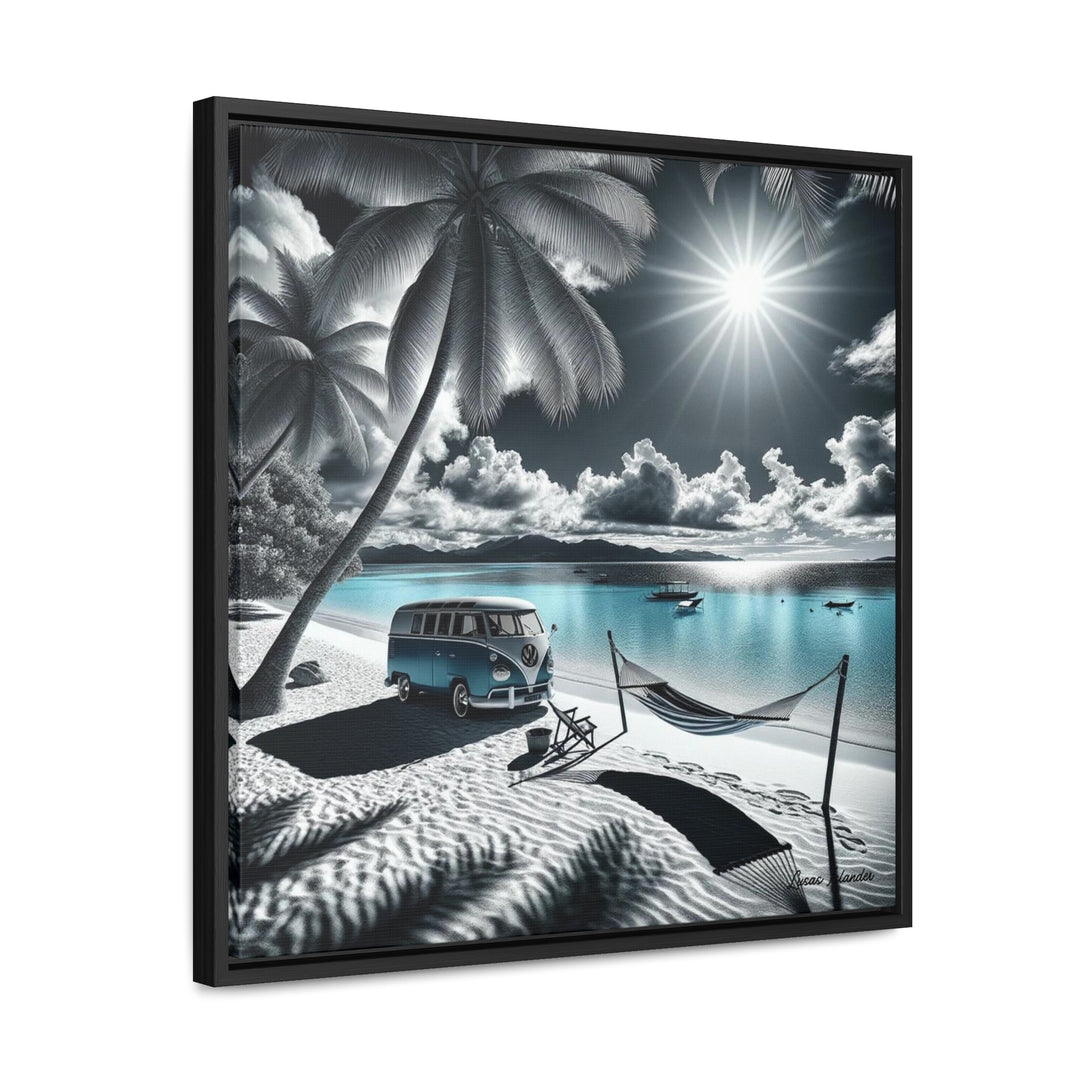 Experience Coastal Tranquility with Our Vibrant Canvas Print | Lucas Islander Canvas Wraps, Square Frame