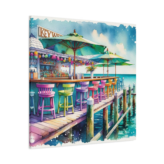 Transform Your Space with Spectrum Pier: Key West Esprit Canvas | Coastal Art Canvas, Stretched, 1.25"