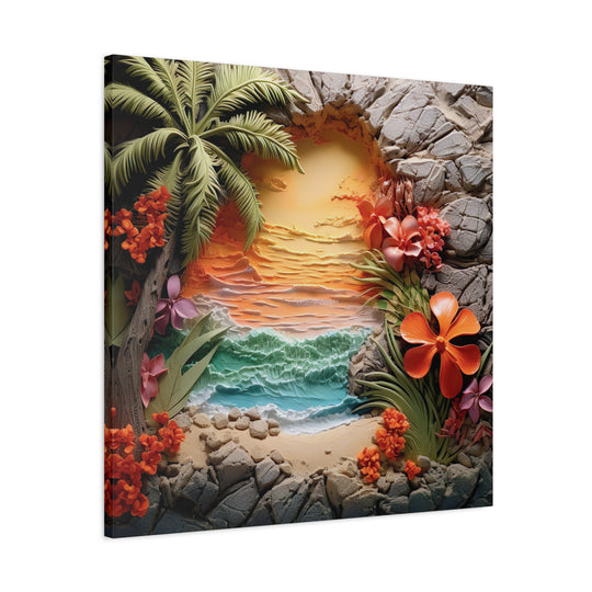 Tropical Sunrise Bliss: Transform Your Space with Stunning Canvas ArtMatte Canvas, Stretched, 1.25"