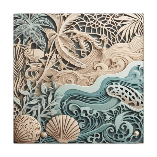 Seashell Symphony Matte Canvas – Coastal Elegance by Lucas IslanderStretched, 1.25"