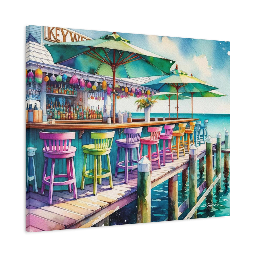 Transform Your Space with Spectrum Pier: Key West Esprit Canvas | Coastal Art Canvas, Stretched, 1.25"