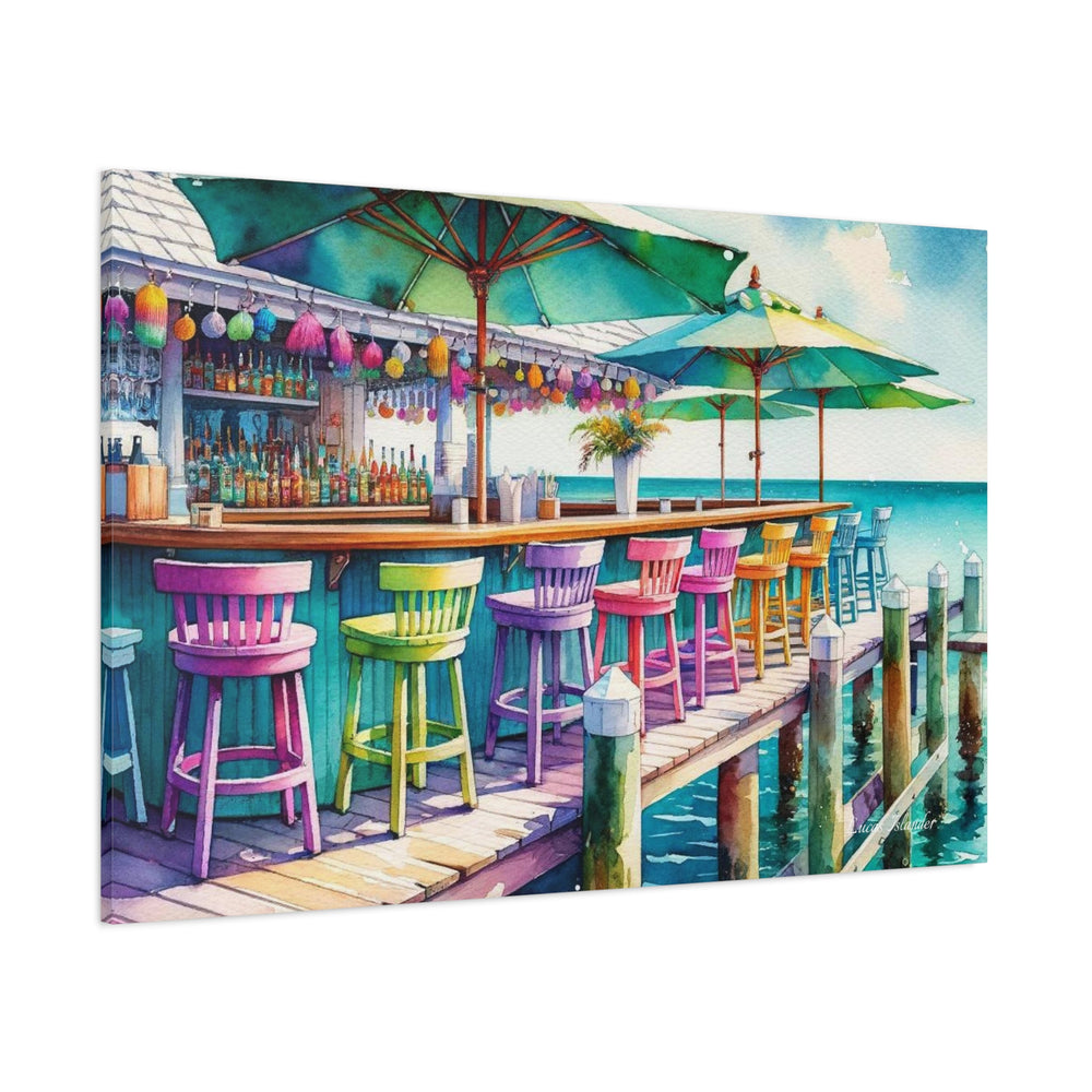 Transform Your Space with Spectrum Pier: Key West Esprit Canvas | Coastal Art Canvas, Stretched, 1.25"