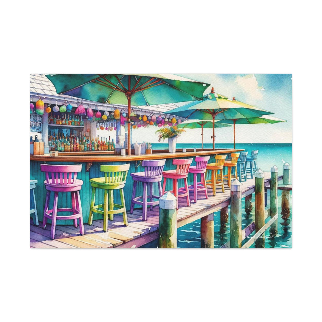 Transform Your Space with Spectrum Pier: Key West Esprit Canvas | Coastal Art Canvas, Stretched, 1.25"