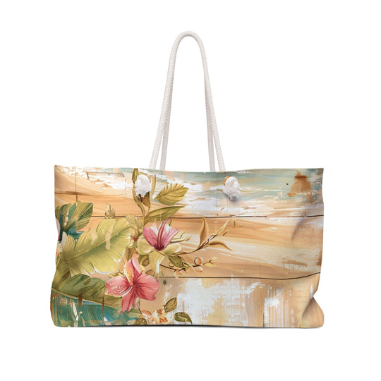 Vintage Tropical Weekender Tote: Your Beach Trip Essential