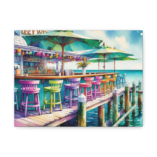 Transform Your Space with Spectrum Pier: Key West Esprit Canvas | Coastal Art Canvas, Stretched, 1.25"