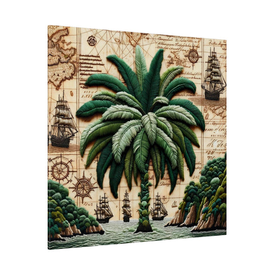 Tropical Palm Tree: A Journey Through Time Canvas, Stretched, 0.75"