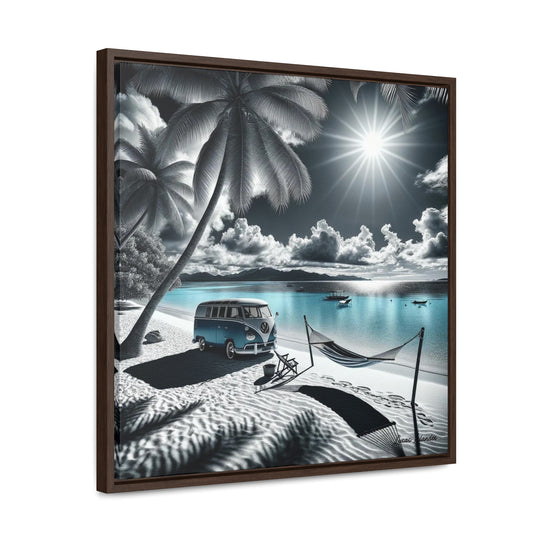 Experience Coastal Tranquility with Our Vibrant Canvas Print | Lucas Islander Canvas Wraps, Square Frame