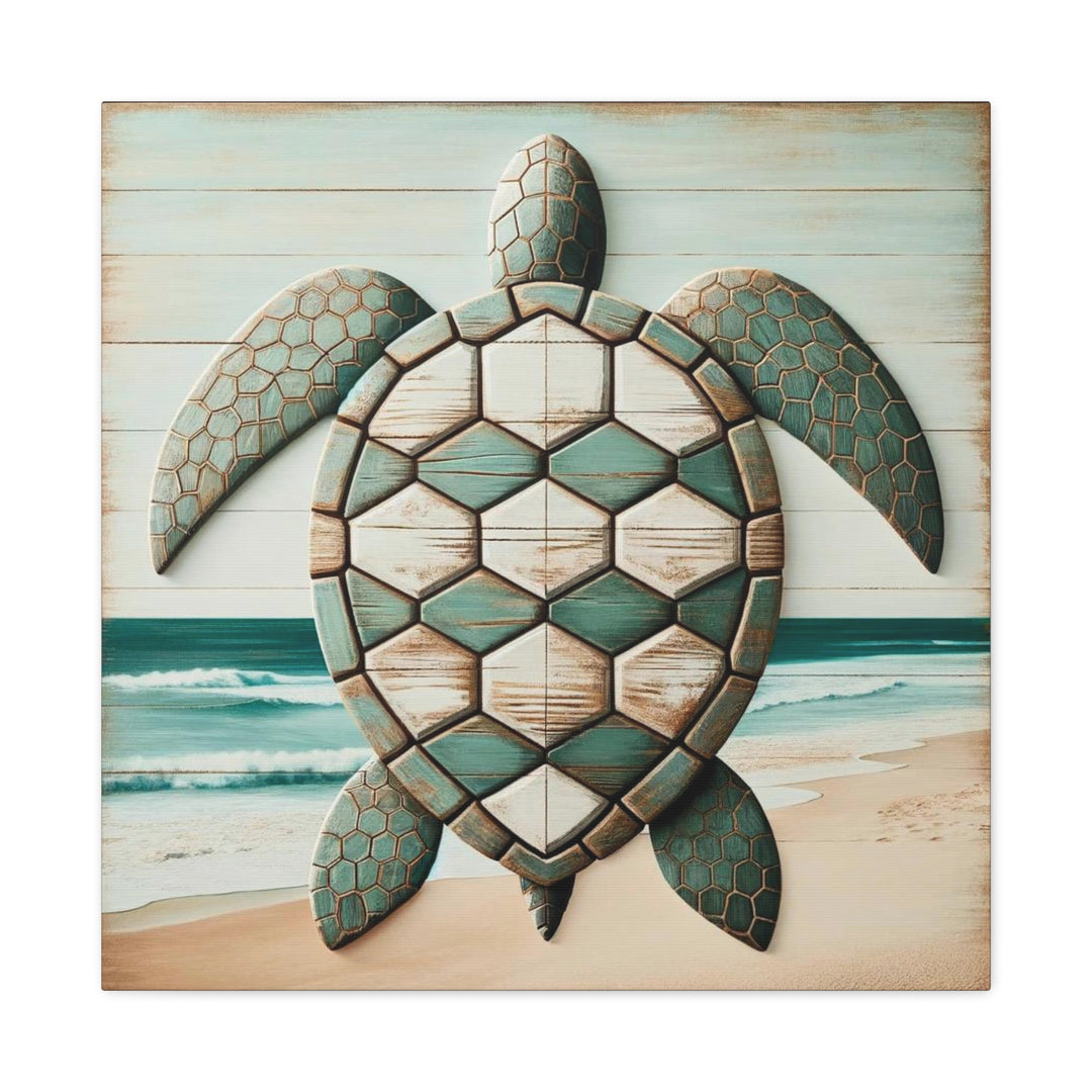 Capture Coastal Serenity with Turtle Wall Art, Canvas, Stretched, 1.25"