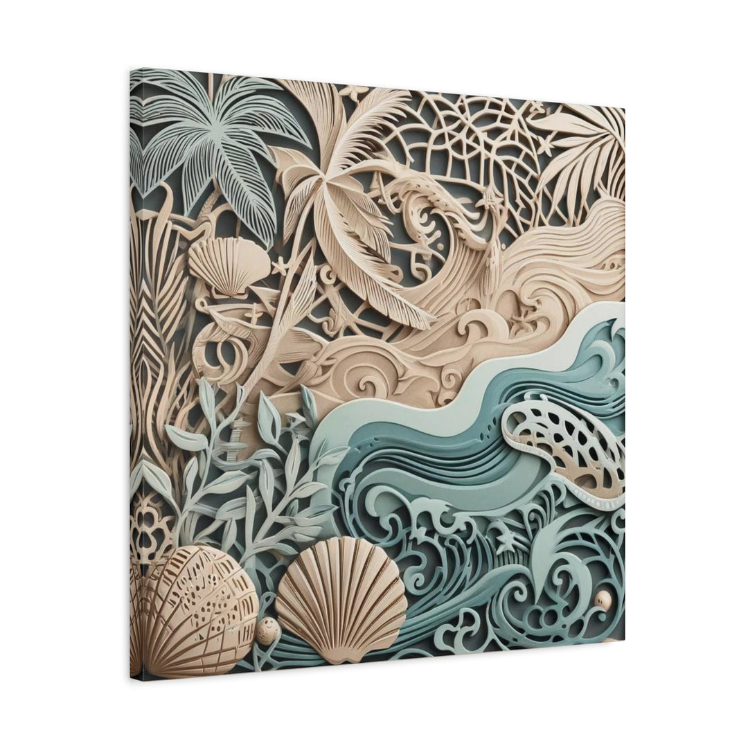 Seashell Symphony Matte Canvas – Coastal Elegance by Lucas IslanderStretched, 1.25"