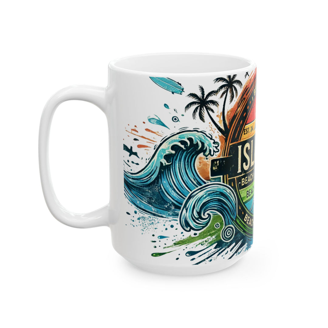 Sip Island Vibes with Our BPA-Free Ceramic Mug, (11oz, 15oz)