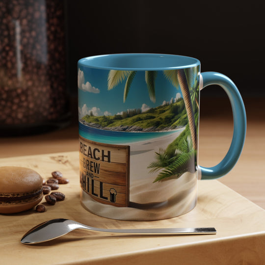 Unwind with the Beach Brew and Chill Ceramic Mug