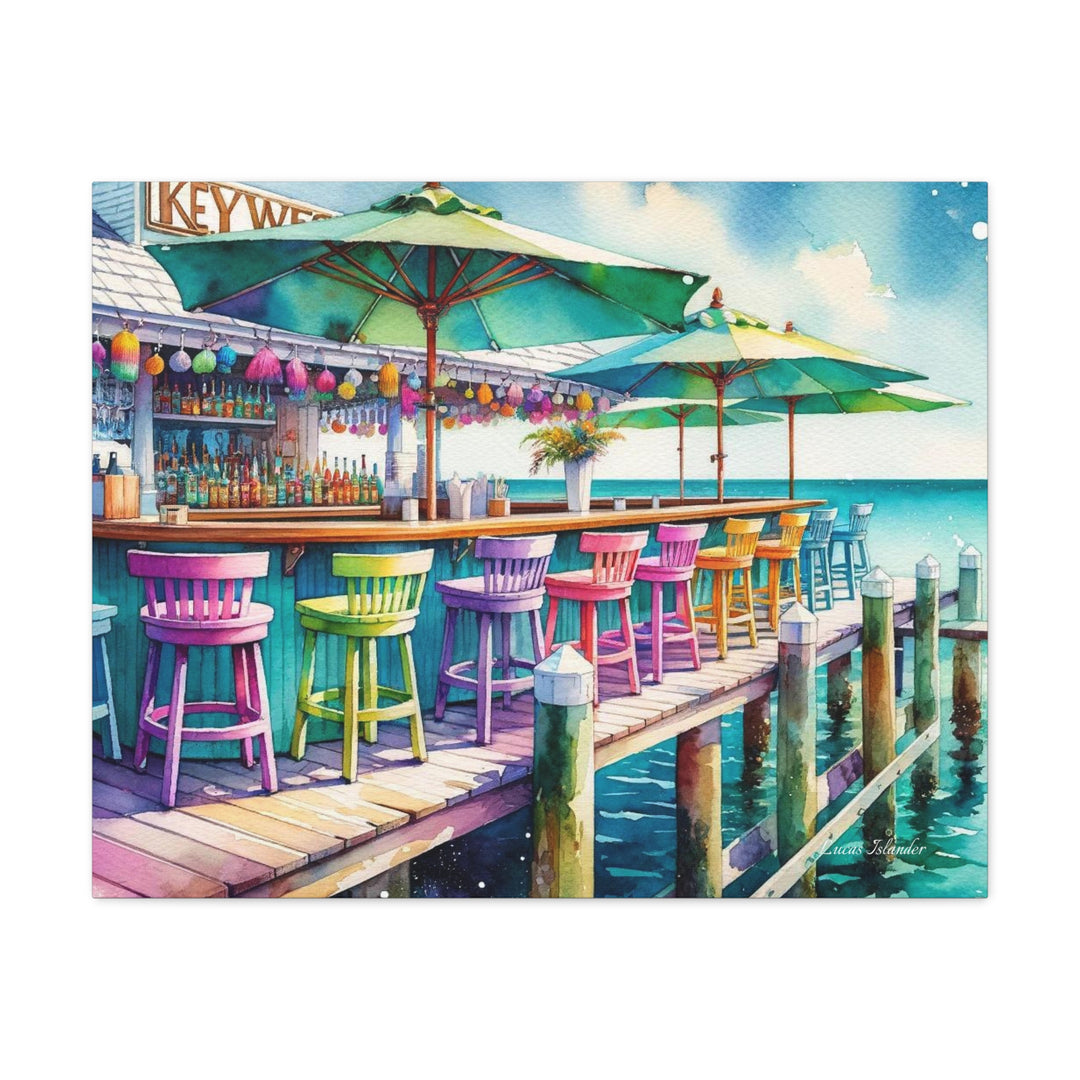 Transform Your Space with Spectrum Pier: Key West Esprit Canvas | Coastal Art Canvas, Stretched, 1.25"