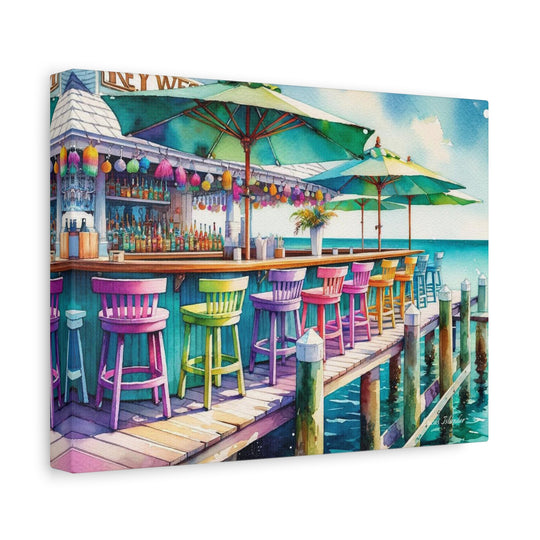 Transform Your Space with Spectrum Pier: Key West Esprit Canvas | Coastal Art Canvas, Stretched, 1.25"