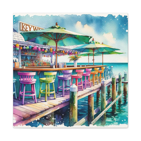 Transform Your Space with Spectrum Pier: Key West Esprit Canvas | Coastal Art Canvas, Stretched, 1.25"