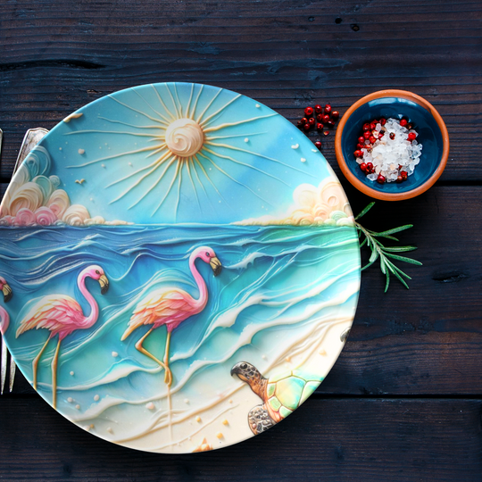 Durable, Safe, and Tropical: Flamingo 10” Dinner Plates