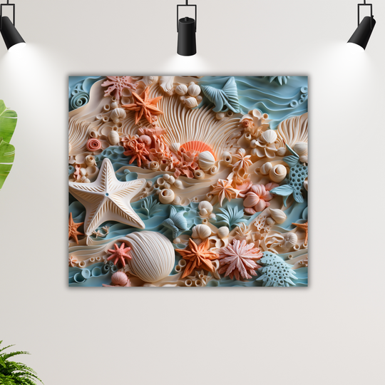 Elevate Your Seaside Decor with Coral Dreams Canvas Art Matte Canvas, Stretched, 0.75"