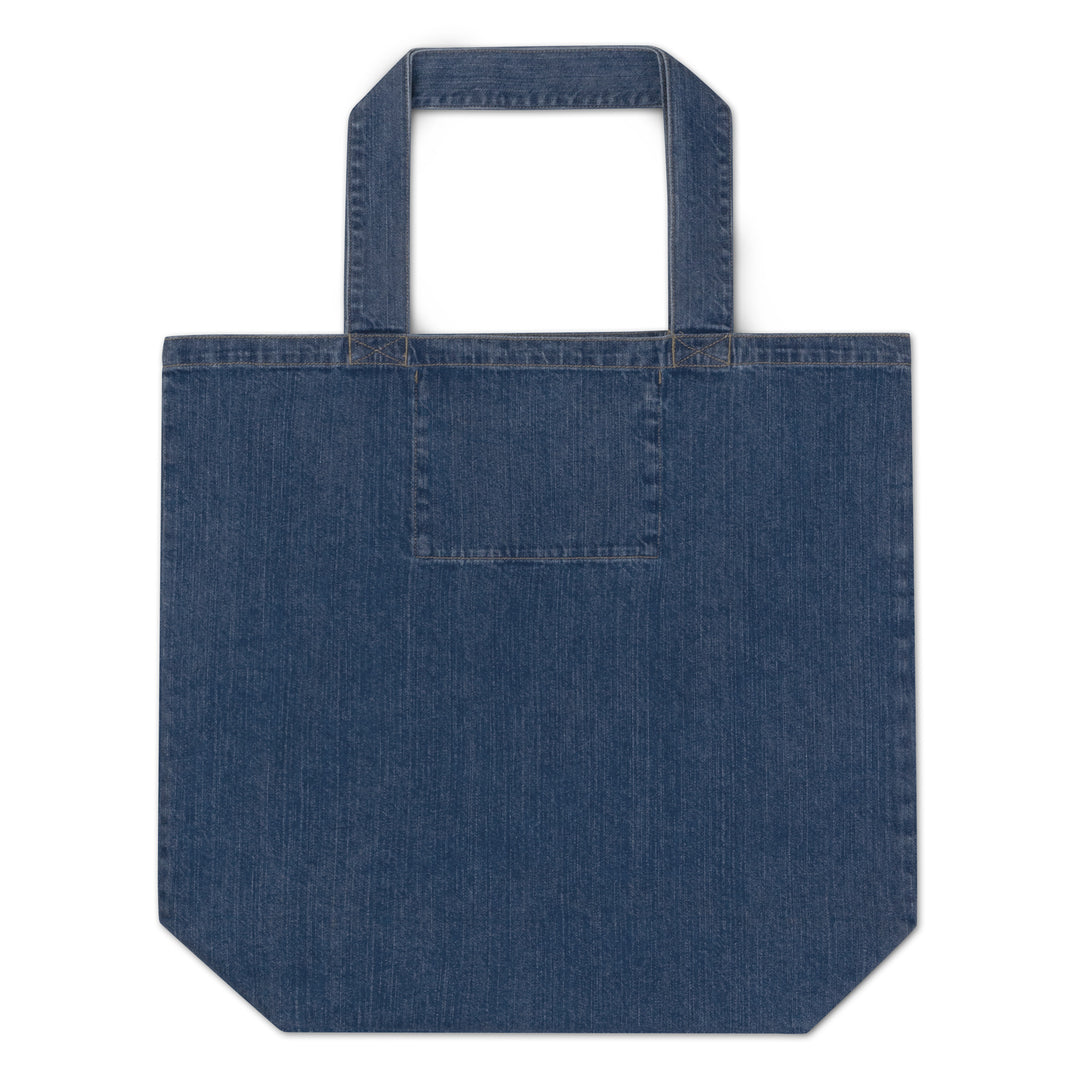 Versatile SALTY Print Denim Tote Bag for Every Occasion