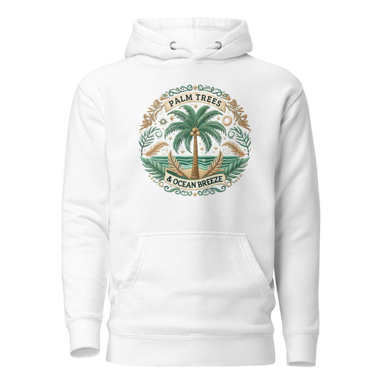 Stay Cozy in the Palm Trees, Ocean Breeze Hoodie – A Streetwear Essential