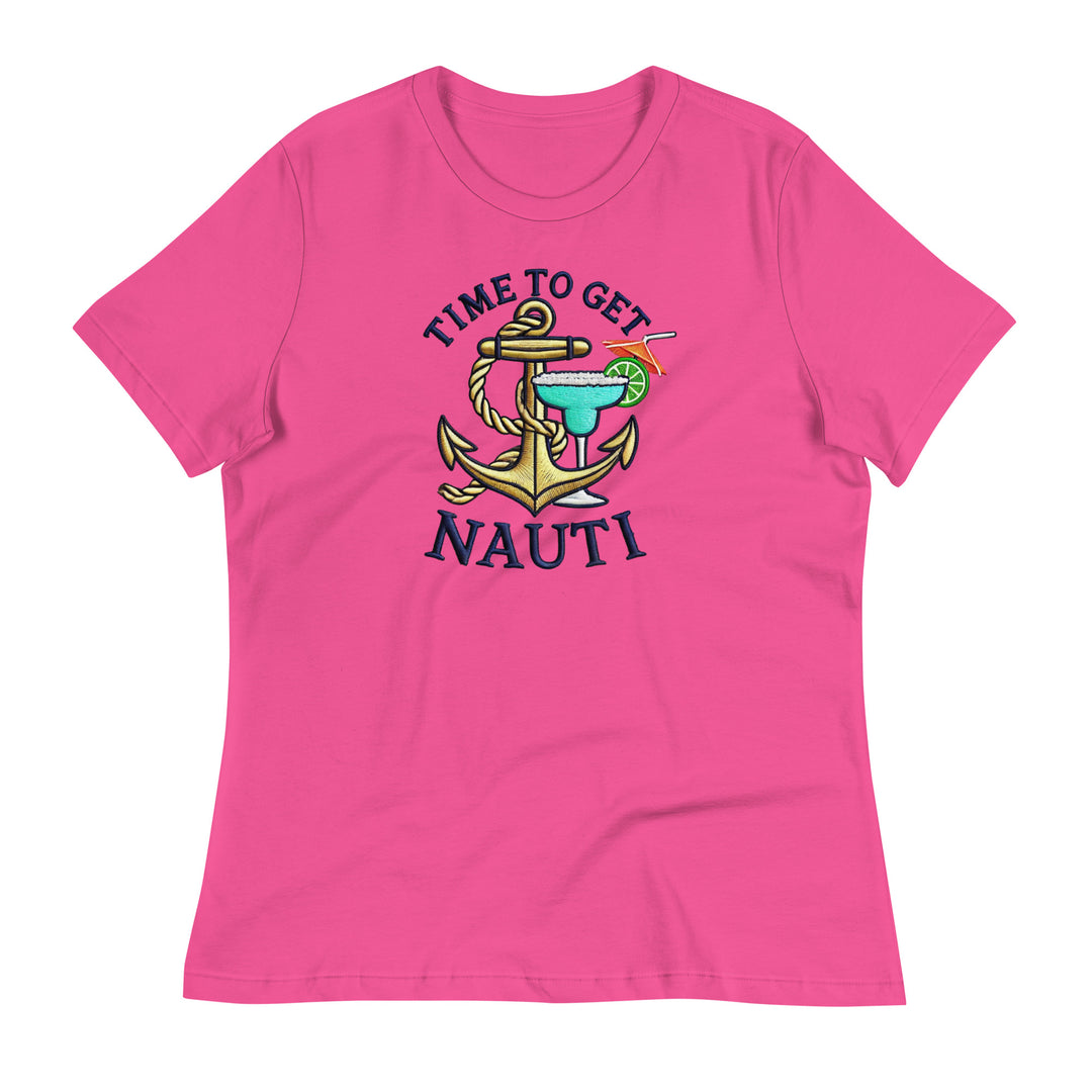 Embrace Nautical Style with the "Time To Get Nauti" T-Shirt Women's Relaxed T-Shirt