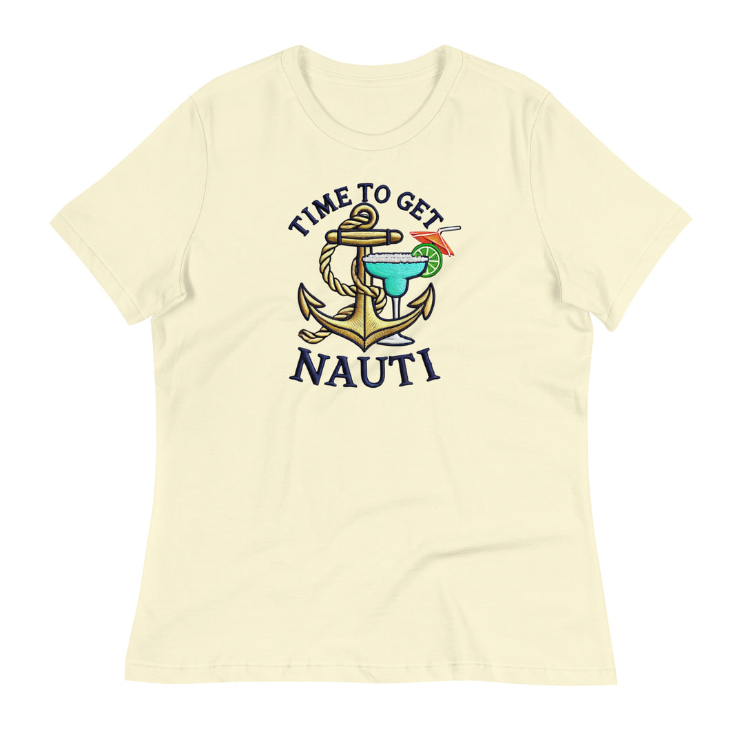 Embrace Nautical Style with the "Time To Get Nauti" T-Shirt Women's Relaxed T-Shirt