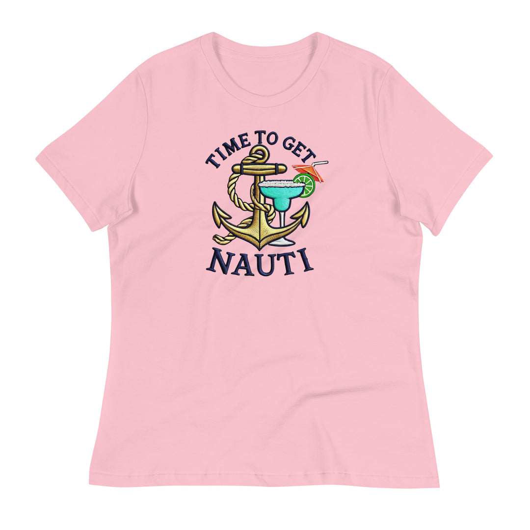 Embrace Nautical Style with the "Time To Get Nauti" T-Shirt Women's Relaxed T-Shirt